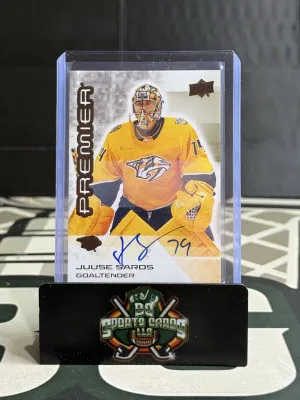Juuse Saros Premier Bronze Auto front