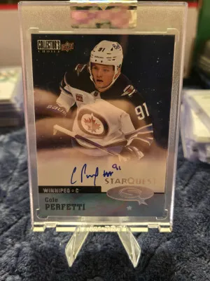 24/25 Clear Cut Cole Perfetti Star Quest Auto front