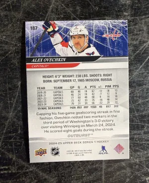 Alexander Ovechkin 2025 UD Silver Outburst back