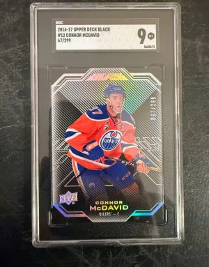 2016 UD Black Connor Mcdavid /199 front