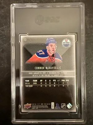 2016 UD Black Connor Mcdavid /199 back