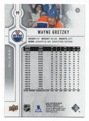 2019-20 Upper Deck ePack Retired Player Photo Variations #99 Wayne Gretzky back