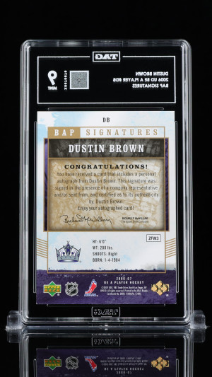 Dustin Brown 2006 Upper Deck Be A Player Bap Signatures #Db back