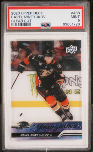 2023 Upper Deck Pavel Mintyukov Clear Cut front