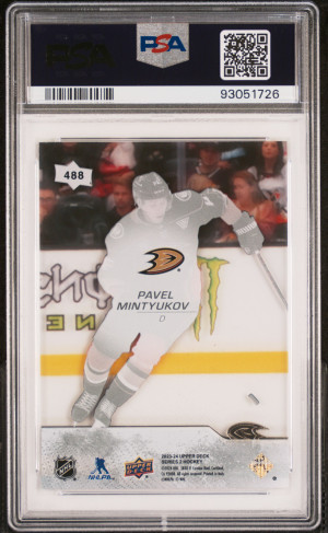 2023 Upper Deck Pavel Mintyukov Clear Cut back
