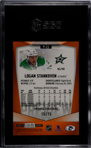 2024-25 O-Pee-Chee Logan Stankoven SGC 8.5 back