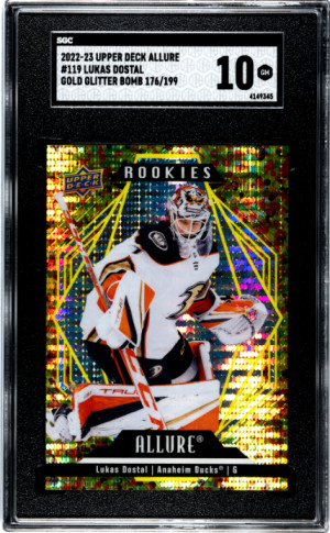 2022-23 Upper Deck Allure Lukas Dostal SGC 10 front