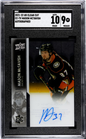2021-22 Upper Deck Clear Cut Mason Mctavish SGC 9 front