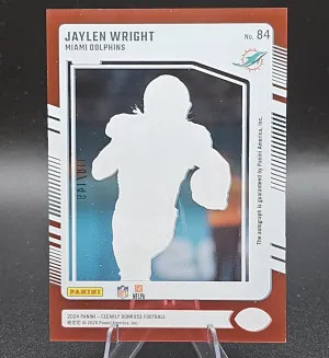 JAYLEN WRIGHT 2024 CLEARLY DONRUSS #84 RATED ROOKIE RED RC AUTO /149 back