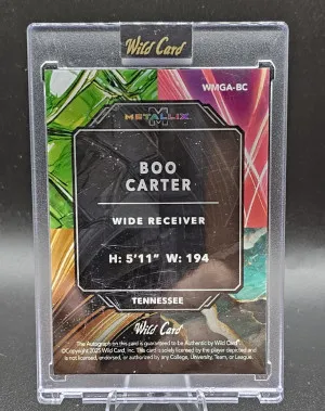 2025 Wild Card Boo Carter Tye-die Wave 1/1 back