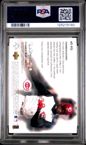 2001 Upper Deck Evolve Ken Griffey JR. #ES-KG Autograph 061/200 PSA 9 POP 5 back