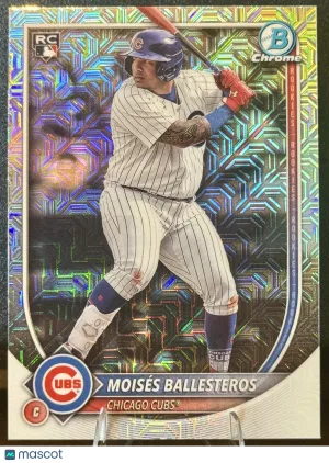 2025 Bowman Chrome Moisés Ballesteros #42 Mojo Refractor RC - Chicago Cubs front