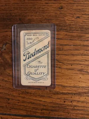 Hall T-206 (1909-1911) Baseball Card back