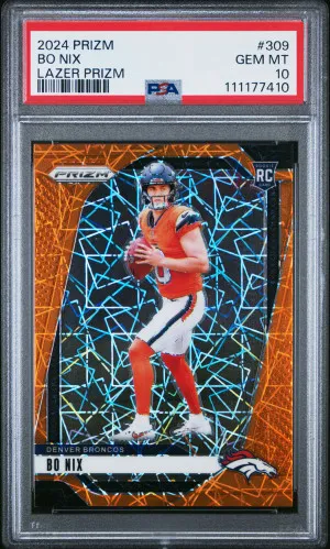 2024 Panini Prizm Bo Nix Lazer Prizm front