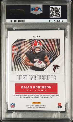 2023 Panini Illusions Bijan Robinson Autograph Memorabilia-Red back