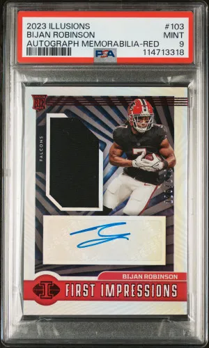 2023 Panini Illusions Bijan Robinson Autograph Memorabilia-Red front