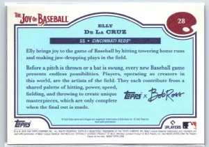 2025 Topps X Bob Ross: The Joy Of Baseball #28 Elly De La Cruz back