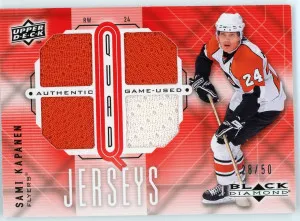 2009-10 Black Diamond Sami Kapanen Jersey Quad Ruby /50 ***VF*** front