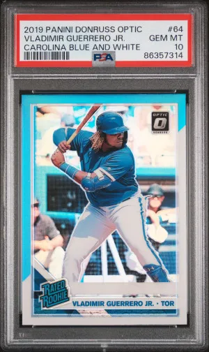 2019 Panini Donruss Optic Vladimir Guerrero Jr. Carolina Blue And White front