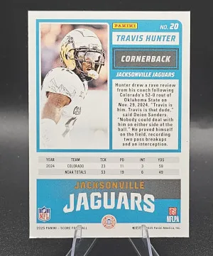 2025 Panini Score Travis Hunter Dots Blue /399 back