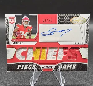 Certified Piece Of The Game Sky Moore RPA/25 Three Color Patch Great HIT! front