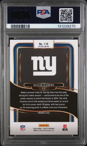 2024 Panini Select Malik Nabers Zebra Shock back