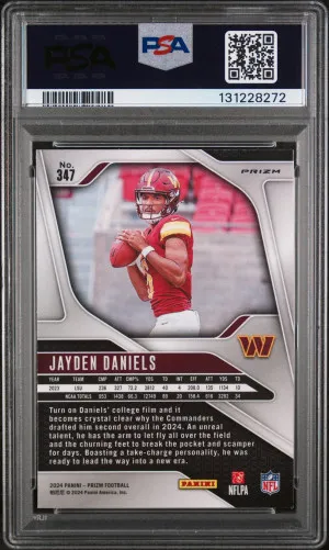 2024 Panini Prizm Jayden Daniels Lazer Prizm back