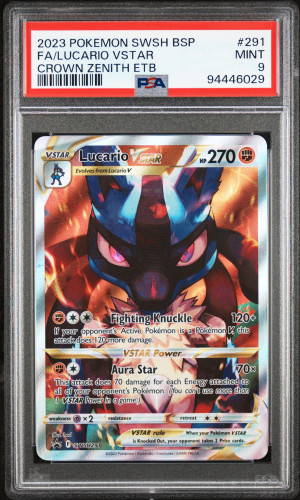 2023 Pokemon Swsh Black Star Promo Fa/Lucario Vstar Crown Zenith Etb front