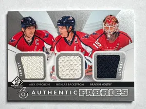 2012-13 SP Game Used Authentic Fabrics Fleury Backstrom Letang Malkin Ovechkin back
