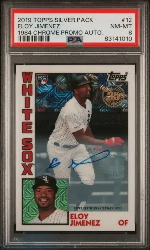 2019 Topps Silver Pack 1984 Chrome Promo Autographs Eloy Jimenez 1984 Chrome Promo Auto. front