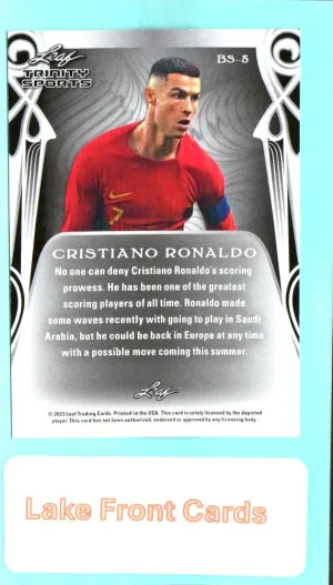 Cristiano Ronaldo #BS-5	2023 Leaf Trinity Sports back