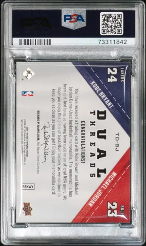 2008 Sp Rookie Threads Dual Kobe Bryant/Michael Jordan back