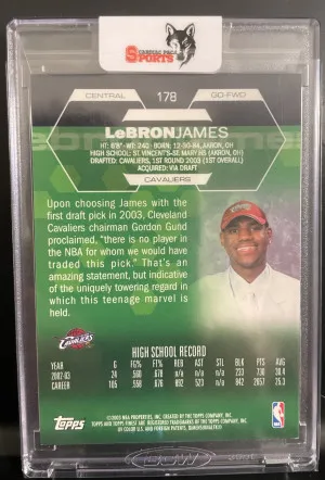 2002 Topps Finest Lebron James back
