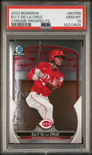 2023 Bowman Chrome Prospects Elly De La Cruz Chrome Prospects PSA 10 front