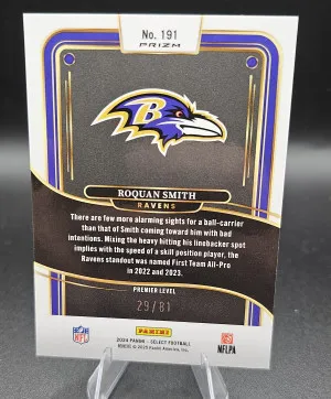 2024 Select Roquan Smith Gold Dragon Scale Prizm/81 back