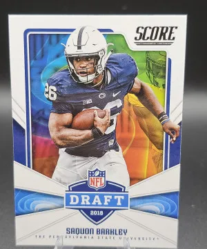 2018 Score NFL Draft Saquon Barkley #6 front