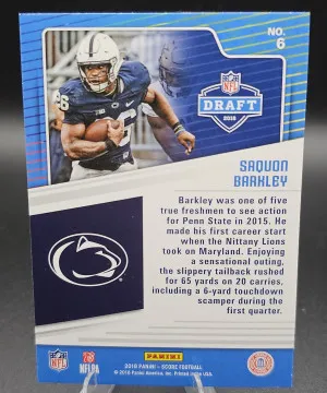 2018 Score NFL Draft Saquon Barkley #6 back