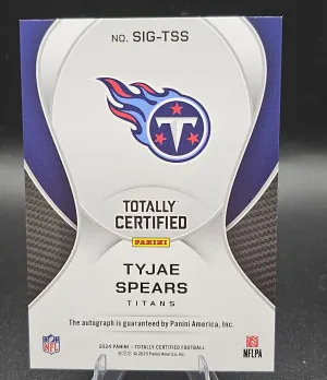 2024 Totally Certified Tyjae Spears Auto back