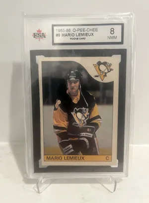 1985-86 O-Pee-Chee Mario Lemieux KSA 8 front