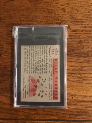 1956 Topps Billy Vessels SGC 3 back
