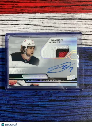 Upper Deck Premier Rookie Auto Patch Dawson Mercer #AHR-DM Autograph Patch /99 front
