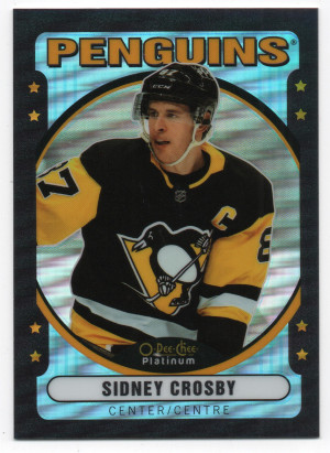 2021-22 O-Pee-Chee Platinum Retro ePack Pack Wars Black Rainbow Parallel #R-9 Sidney Crosby front