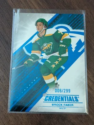 Brock Faber Credentials Blue 2024-25 006 /299 front
