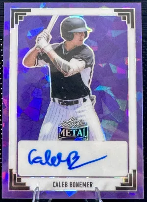 2024 Leaf Metal Caleb Bonemer #91A-CB2 Auto /7 front