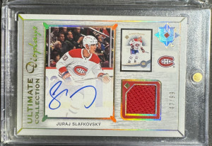 2022-23 Ultimate Juraj Slafkovsky Ultimate Collection Displays RPA /99 front