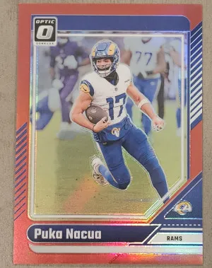 2024 Donruss Optic #115 Puka Nacua Red #/125 front