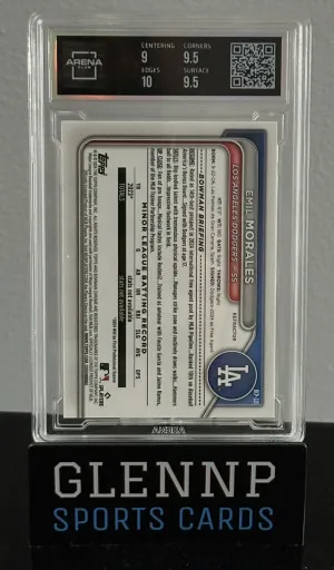 2024 Bowman Chrome Chrome Prospects Refractor 150/499 Emil Morales back