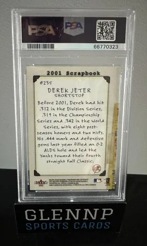 2002 Fleer Triple Crown Derek Jeter PSA 10 back