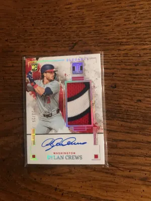 Dylan Crews Patch/Autograph 2025 Impeccable (095) front