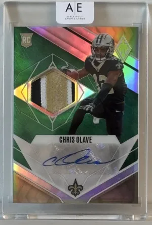 2022 Panini Phoenix 🟢🔥Green Chris Olave RC Auto RPA #01/25 First Print SP! front